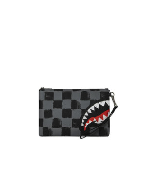 SPRAYGROUND SHARKS IN PARIS GRAY PAINT POUCHETTE