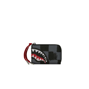 SPRAYGROUND SHARKS IN PARIS GRAY PAINT WALLET