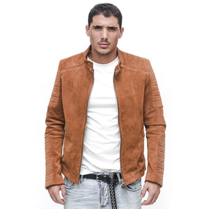 Work_On BIKER SUEDE TABACCO