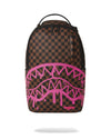 SPRAYGROUND BACKPACK PINK DRIP BROWN CHECK DLX BACKPACK BROWN