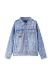 FLOWER BLUE DENIM JACKET ACUPUNCTURE1993