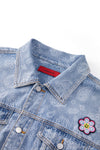 FLOWER BLUE DENIM JACKET ACUPUNCTURE1993